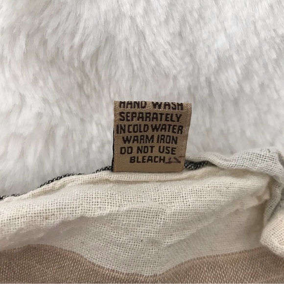 Zig Zag Asian Collection Striped Poncho Top Cotton Made in Nepal Boxy Lagenlook - Picture 9 of 9